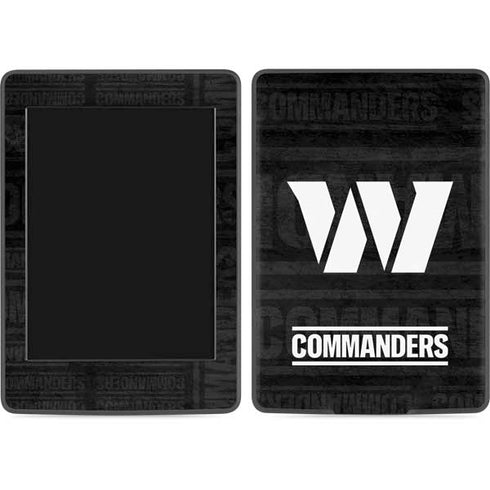 NFL Washington Commanders Black and White Amazon Kindle Skin