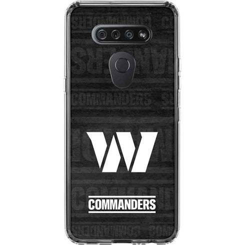 NFL Washington Commanders Black and White LG K51/Q51 Clear Case