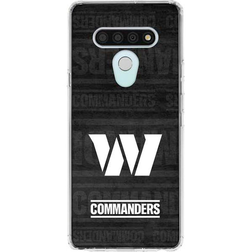 NFL Washington Commanders Black and White LG Stylo 6 Clear Case
