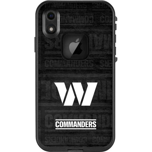 NFL Washington Commanders Black and White LifeProof Fre iPhone Skin