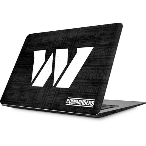 NFL Washington Commanders Black and White Apple MacBook Skin