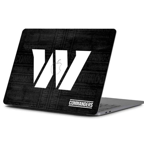 NFL Washington Commanders Black and White Apple MacBook Pro 13-inch Skin