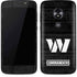 NFL Washington Commanders Black and White Moto E5 Play Skin