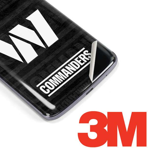 NFL Washington Commanders Black and White Moto E5 Plus Skin
