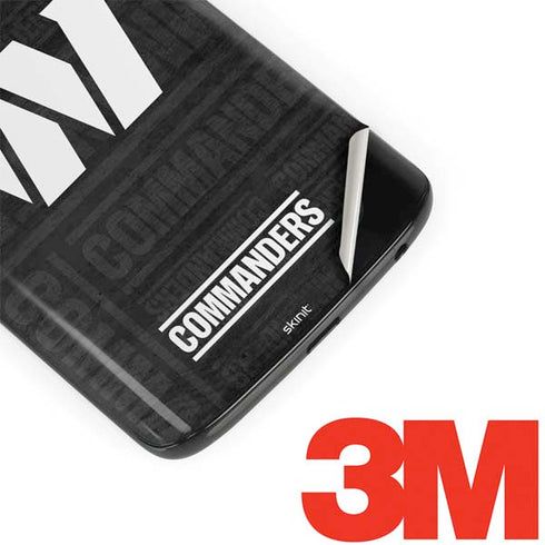 NFL Washington Commanders Black and White Moto G6 Skin