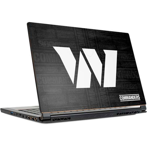 NFL Washington Commanders Black and White MSI GS65 Stealth Laptop Skin
