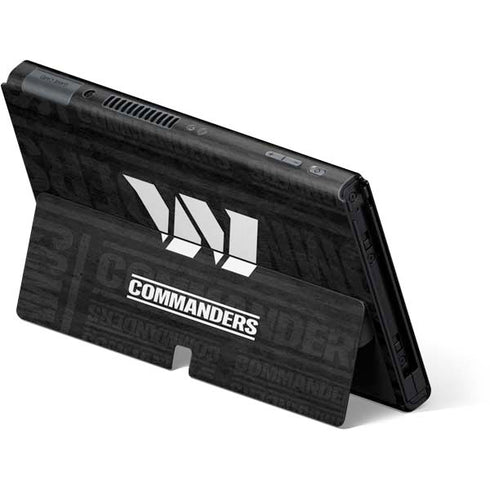 NFL Washington Commanders Black and White Nintendo Switch OLED (2021) Skin