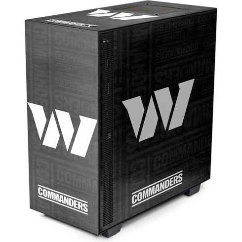 NFL Washington Commanders Black and White NZXT H510 Compact ATX Mid-Tower Case Skin