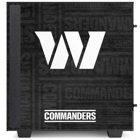NFL Washington Commanders Black and White NZXT H510 Compact ATX Mid-Tower Case Skin