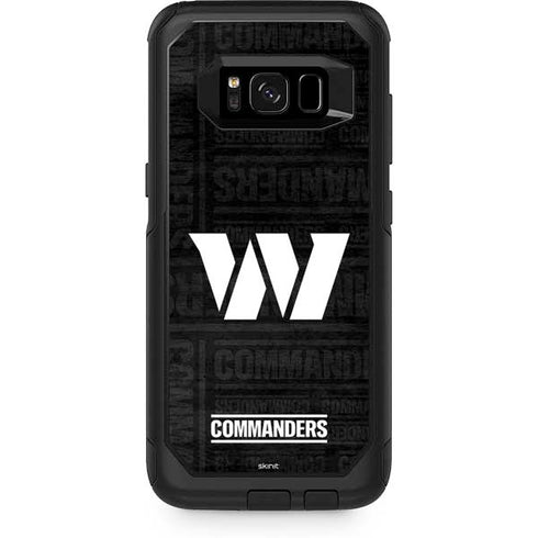 NFL Washington Commanders Black and White Otterbox Commuter Galaxy Skin