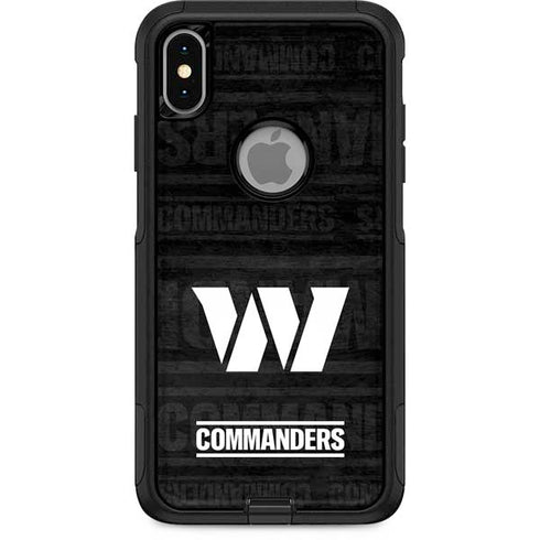 NFL Washington Commanders Black and White Otterbox Commuter iPhone Skin