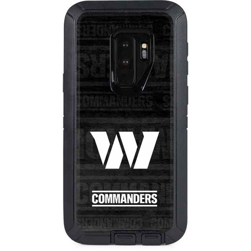 NFL Washington Commanders Black and White Otterbox Defender Galaxy Skin
