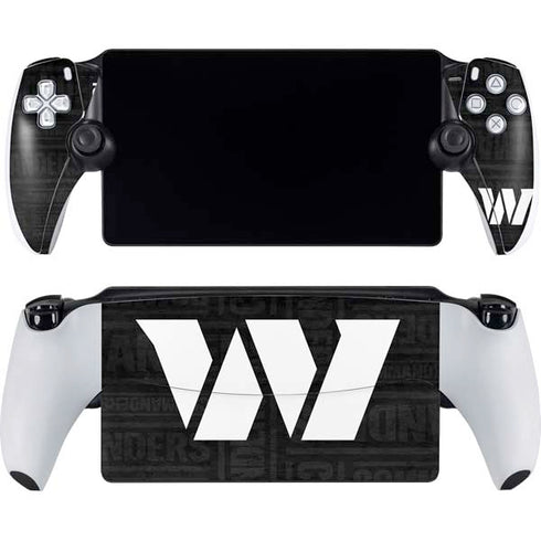 NFL Washington Commanders Black and White PlayStation Portal Remote Player Skin