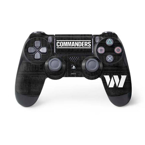 NFL Washington Commanders Black and White PS4 Controller Skin