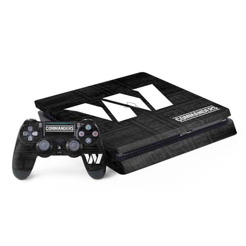 NFL Washington Commanders Black and White PS4 Slim Bundle Skin
