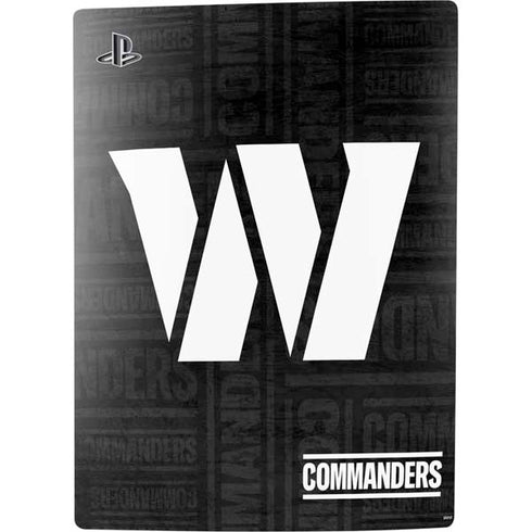 NFL Washington Commanders Black and White PS5 Console Skin