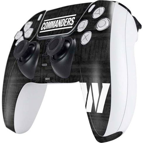 NFL Washington Commanders Black and White PS5 Controller Skin