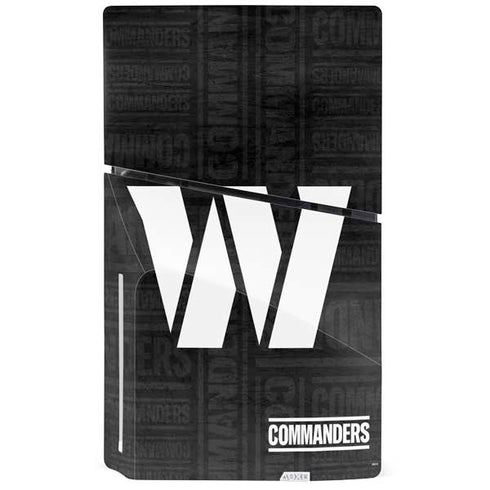 NFL Washington Commanders Black and White PS5 Slim Disk Bundle Skin