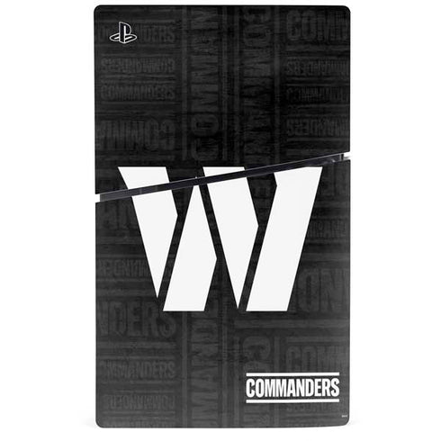NFL Washington Commanders Black and White PS5 Slim Digital Edition Console Skin