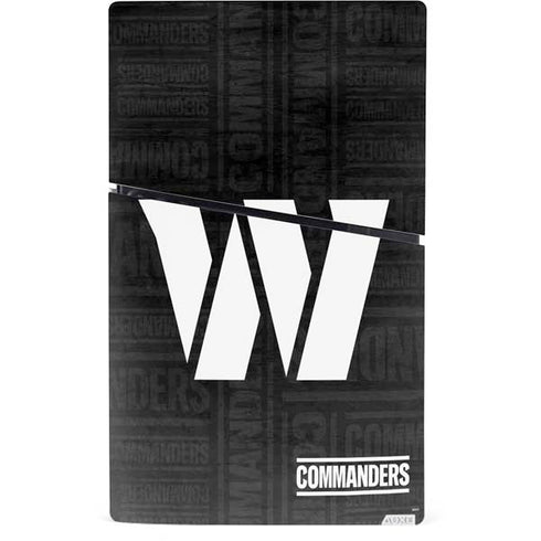 NFL Washington Commanders Black and White PS5 Slim Digital Edition Console Skin