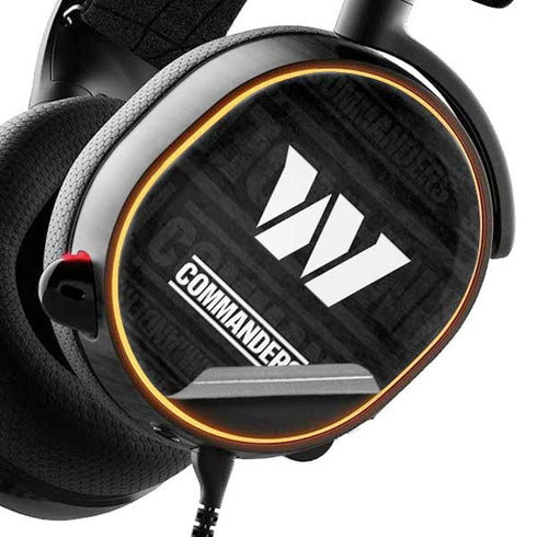 NFL Washington Commanders Black and White SteelSeries Arctis 3 Skin