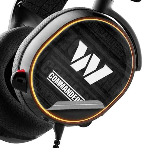 NFL Washington Commanders Black and White SteelSeries Arctis 5 Skin