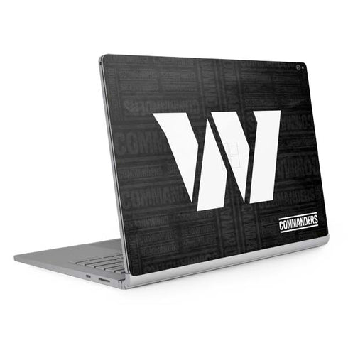 NFL Washington Commanders Black and White Surface Book 2 15in Skin