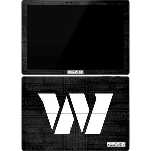 NFL Washington Commanders Black and White Surface Pro 7 Skin