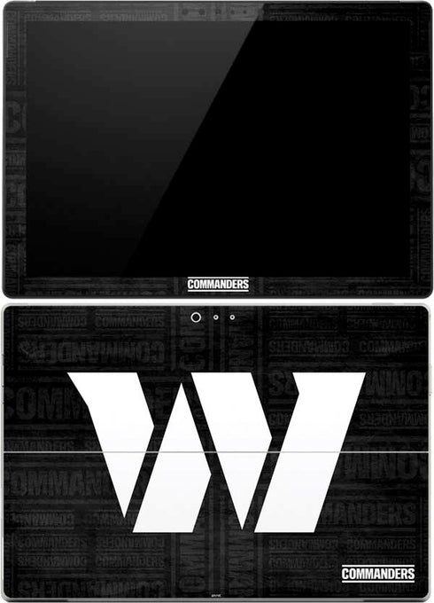 NFL Washington Commanders Black and White Surface Pro (2017) Skin