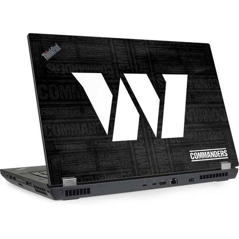 NFL Washington Commanders Black and White Lenovo ThinkPad Skin