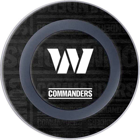 NFL Washington Commanders Black and White Wireless Charger Skin