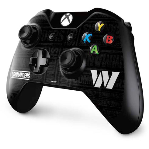 NFL Washington Commanders Black and White Xbox One Controller Skin