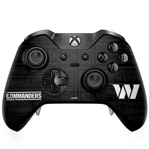 NFL Washington Commanders Black and White Xbox One Elite Controller Skin
