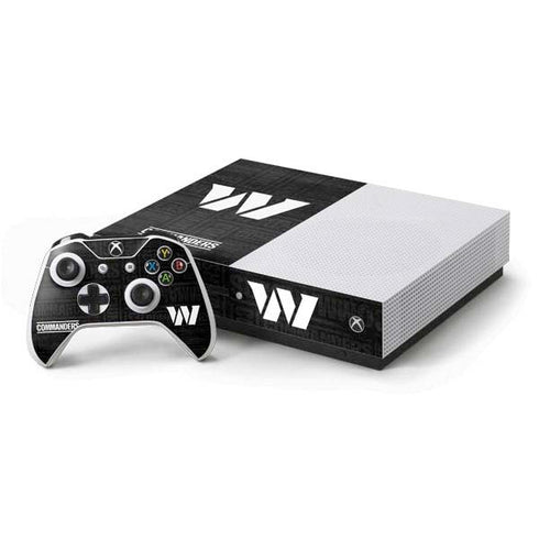 NFL Washington Commanders Black and White Xbox One Skins