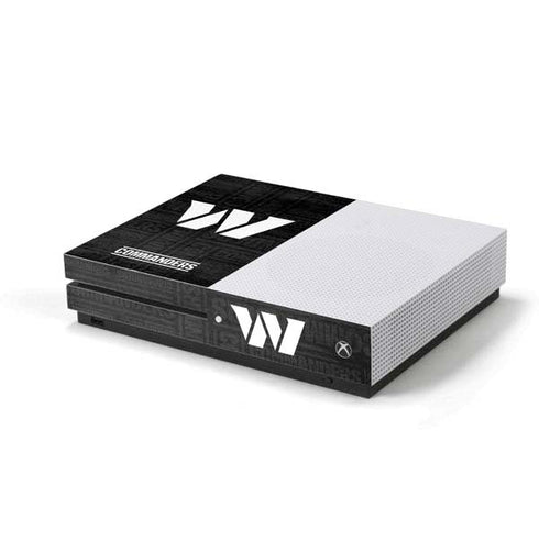 NFL Washington Commanders Black and White Xbox One S Console Skin