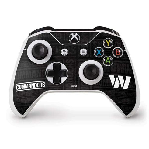 NFL Washington Commanders Black and White Xbox One S Controller Skin