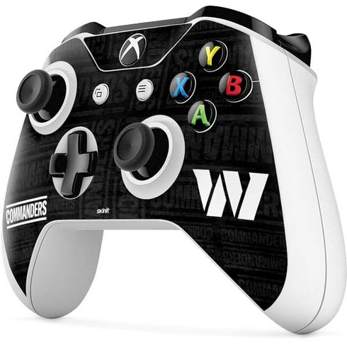 NFL Washington Commanders Black and White Xbox One S Controller Skin