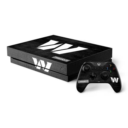 NFL Washington Commanders Black and White Xbox One X Bundle Skin
