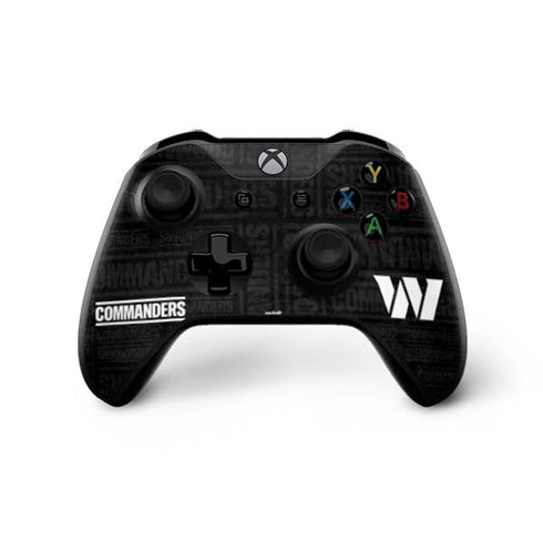 NFL Washington Commanders Black and White Xbox One X Controller Skin