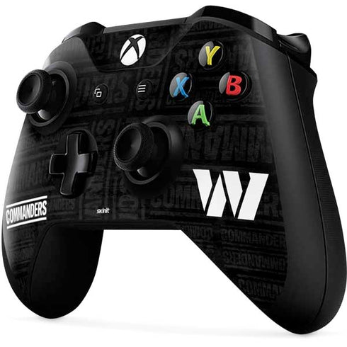 NFL Washington Commanders Black and White Xbox One X Controller Skin