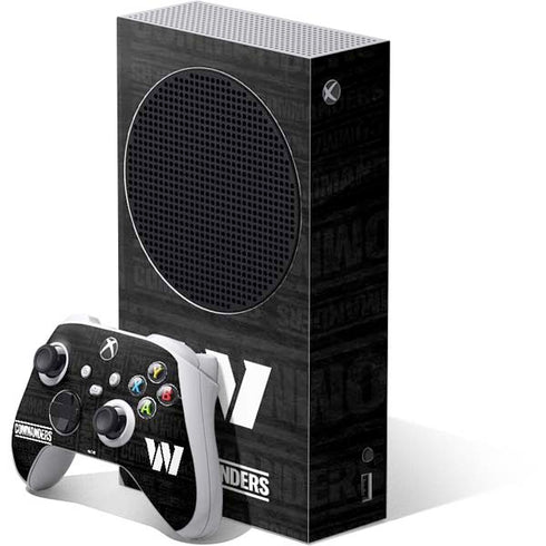 NFL Washington Commanders Black and White Xbox Series S Bundle Skin