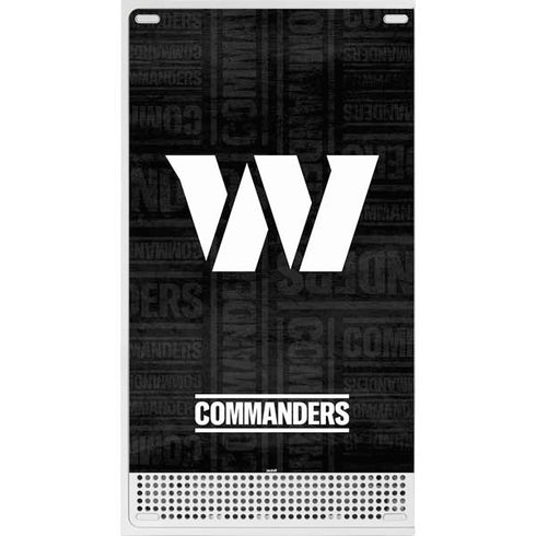 NFL Washington Commanders Black and White Xbox Series S Console Skin