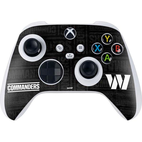 NFL Washington Commanders Black and White Xbox Series S Controller Skin