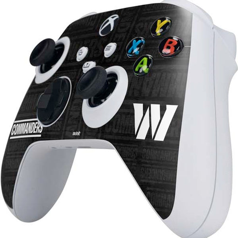 NFL Washington Commanders Black and White Xbox Series S Controller Skin