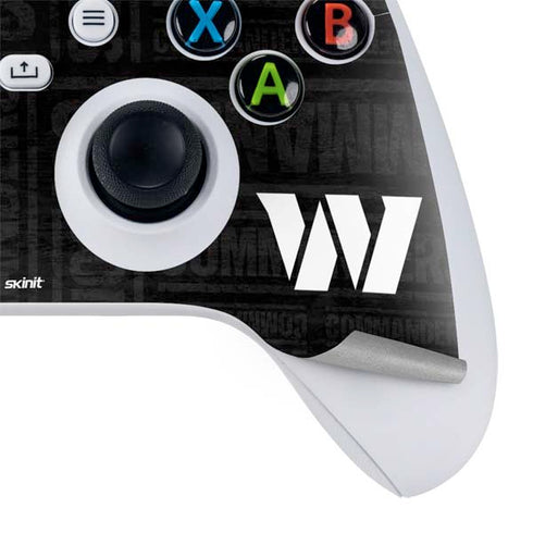 NFL Washington Commanders Black and White Xbox Series S Controller Skin