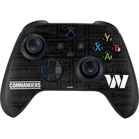 NFL Washington Commanders Black and White Xbox Series X Controller Skin