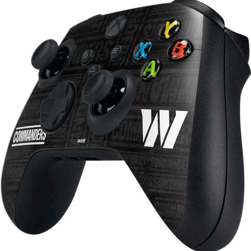 NFL Washington Commanders Black and White Xbox Series X Controller Skin