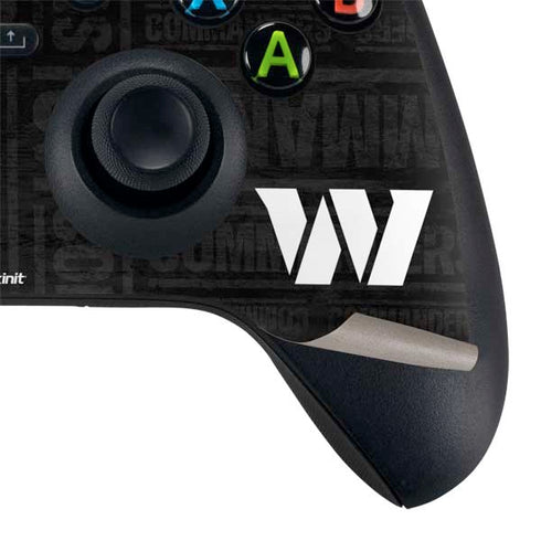 NFL Washington Commanders Black and White Xbox Series X Controller Skin