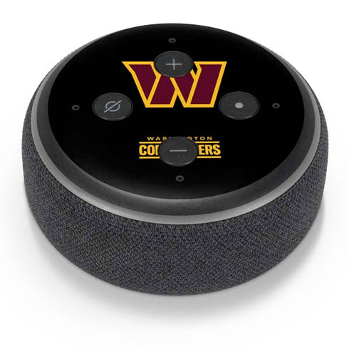 NFL Washington Commanders Black Background Amazon Echo Dot Skin