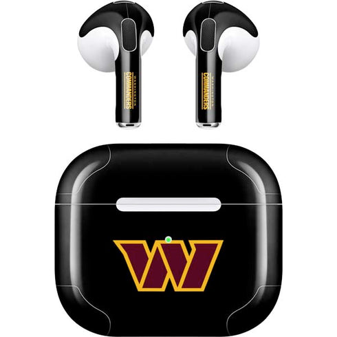 NFL Washington Commanders Black Background Apple AirPods (3rd Gen 2021) Skin